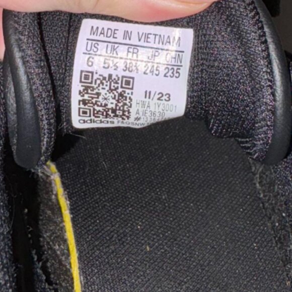 Adidas VL court black and white Mens Size 6 - Picture 4 of 4